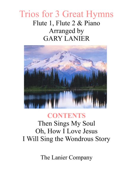 Trios For 3 GREAT HYMNS (Flute & Violin With Piano And Parts)